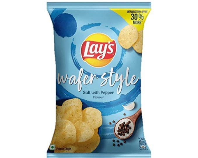 LAYS WAFER STYLE SALT WITH PEPPER 48GM