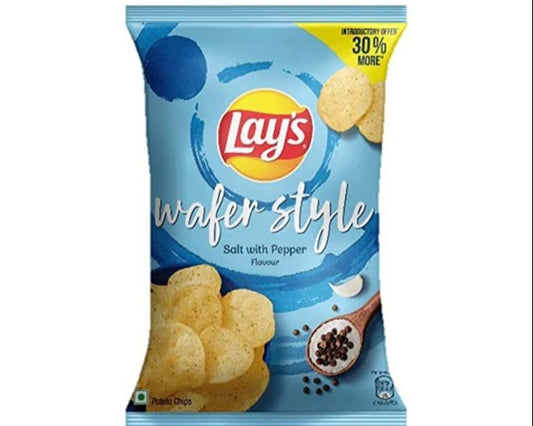 LAYS WAFER STYLE SALT WITH PEPPER 48GM